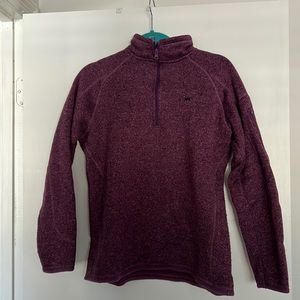 The Black Dog Fleece-Lined quarter zip. Plum